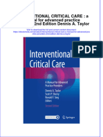 Download full ebook of Interventional Critical Care A Manual For Advanced Practice Providers 2Nd Edition Dennis A Taylor online pdf all chapter docx 