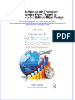 Full Ebook of Introduction To Air Transport Economics From Theory To Applications 3Rd Edition Bijan Vasigh Online PDF All Chapter