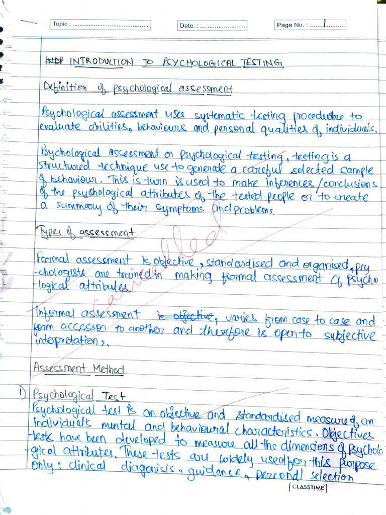Psychological Testing Overview | PDF