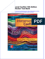 Full Interpersonal Conflict 10Th Edition Hocker Test Bank Online PDF All Chapter