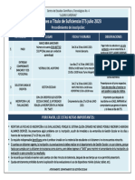 Convocatoria para Evaluacion A Titulo de Suficiencia Julio Del 2023