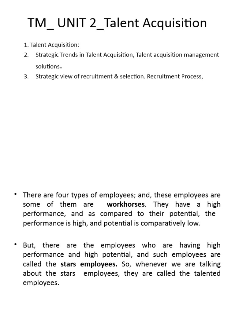 Strategic Trends in Talent Acquisition | PDF | Recruitment | Artificial ...