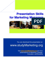 Presentation Skills For Marketing Managers