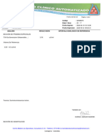 Nombre Documento Medico Entidad Codigo Edad / Sexo Fecha Ingreso Fecha Impresion Analisis Resultados Intervalo Biologico de Referencia