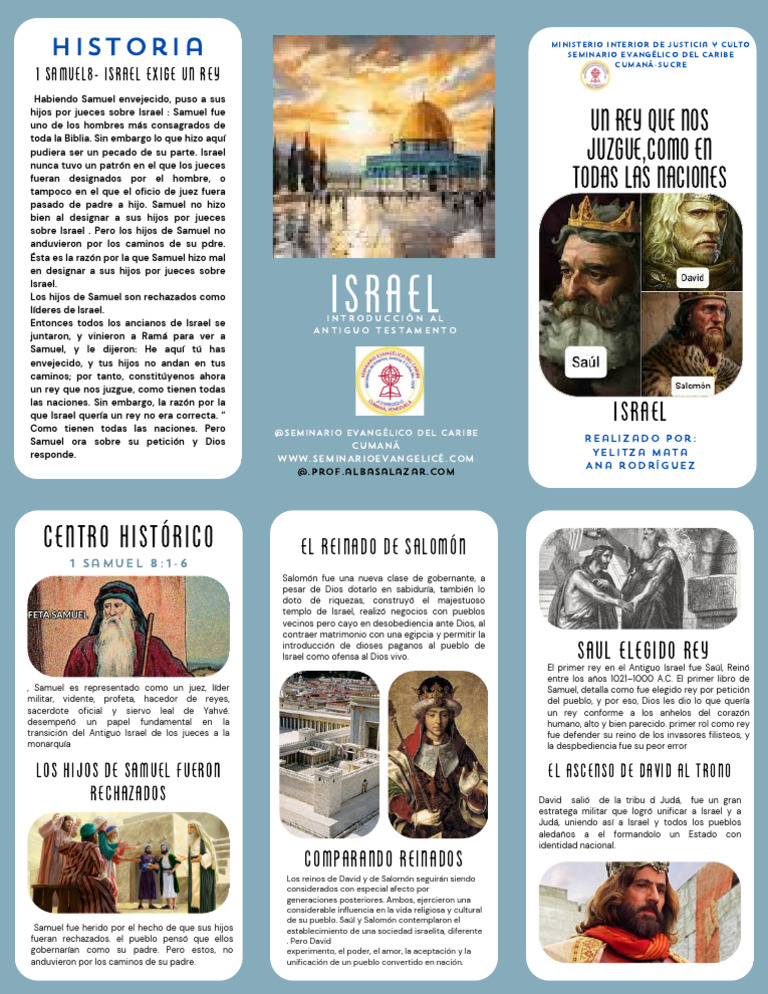 Folleto Tríptico Un Rey Que Nos Juzgue | PDF | David | Saulo