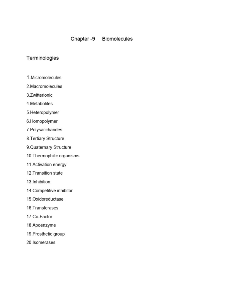 GR 11 Biomolecules Study Materials - Case Study (2023) | PDF | Proteins
