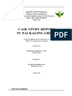 Case Study Report - TU Packaging Group - MBA 509 Management Accounting