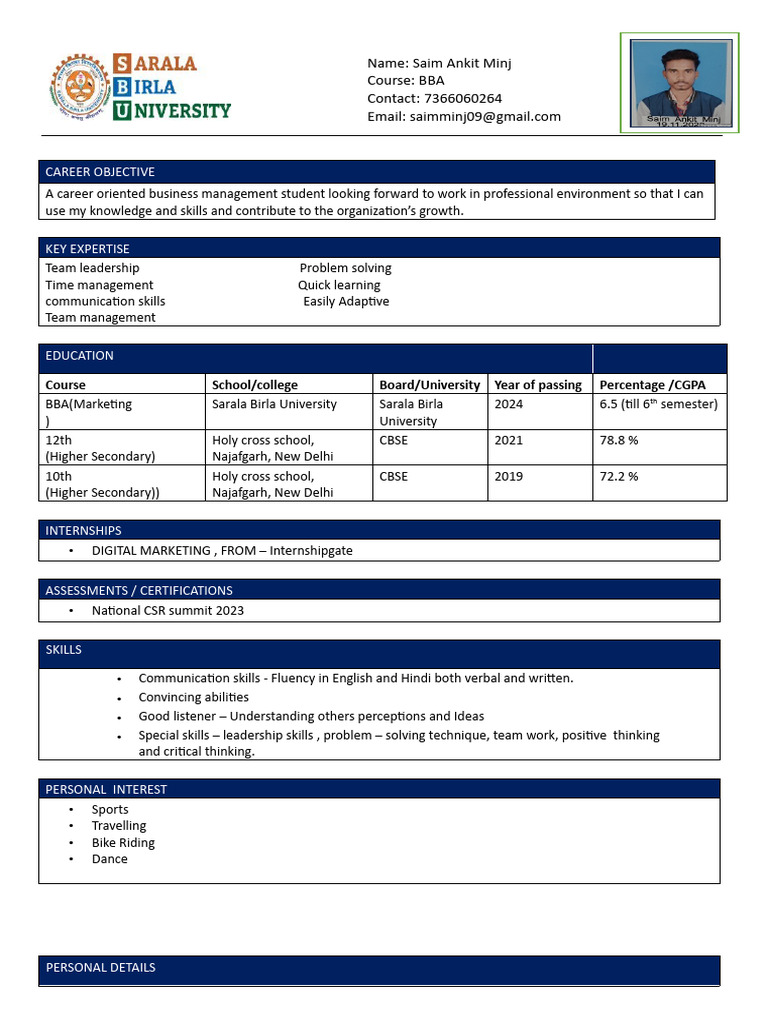 Saim Resume | PDF