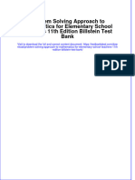 Full Problem Solving Approach To Mathematics For Elementary School Teachers 11Th Edition Billstein Test Bank Online PDF All Chapter