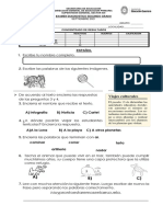 2º - Examen Diagnostico - Segundo Grado - 21 - 22