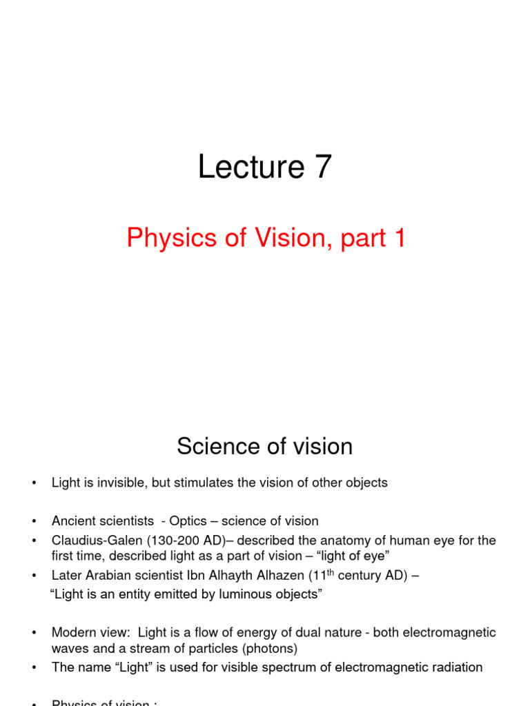 Lecture 7 2024 | PDF | Light | Waves