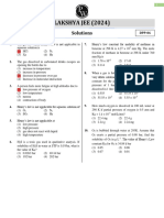 Solutions - DPP 06 (Of Lec 07) - Lakshya JEE 2024