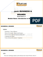 Subject: BUSINESS & Brands: Module Name: Introduction To Business