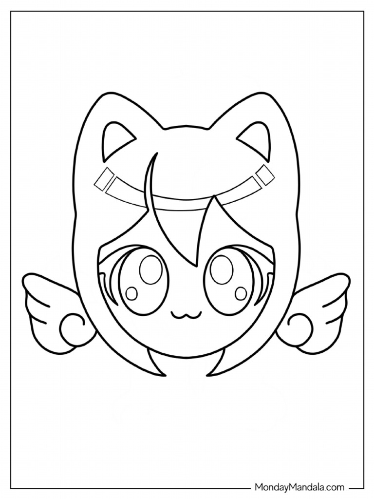 Kawaii Aphmau Logo Coloring Page For Kids | PDF