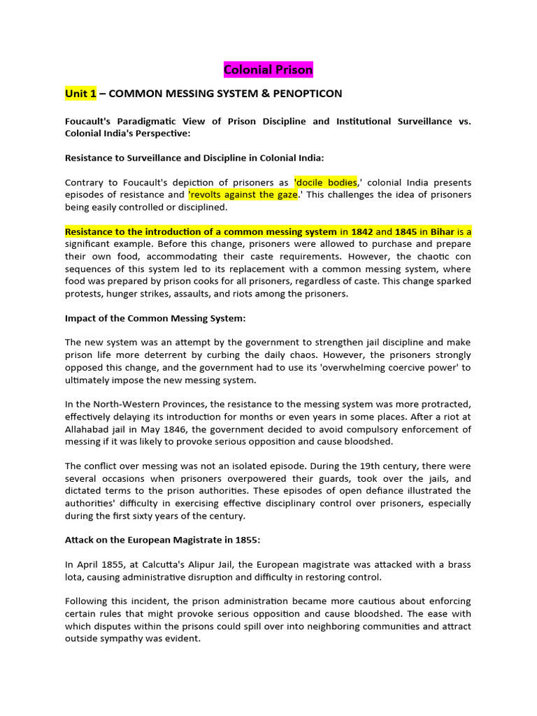 Colonial Prison Pdf Prison Experiment