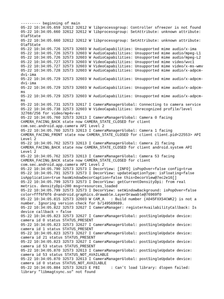Camera and Audio Capabilities Log | PDF | Object Oriented Programming ...