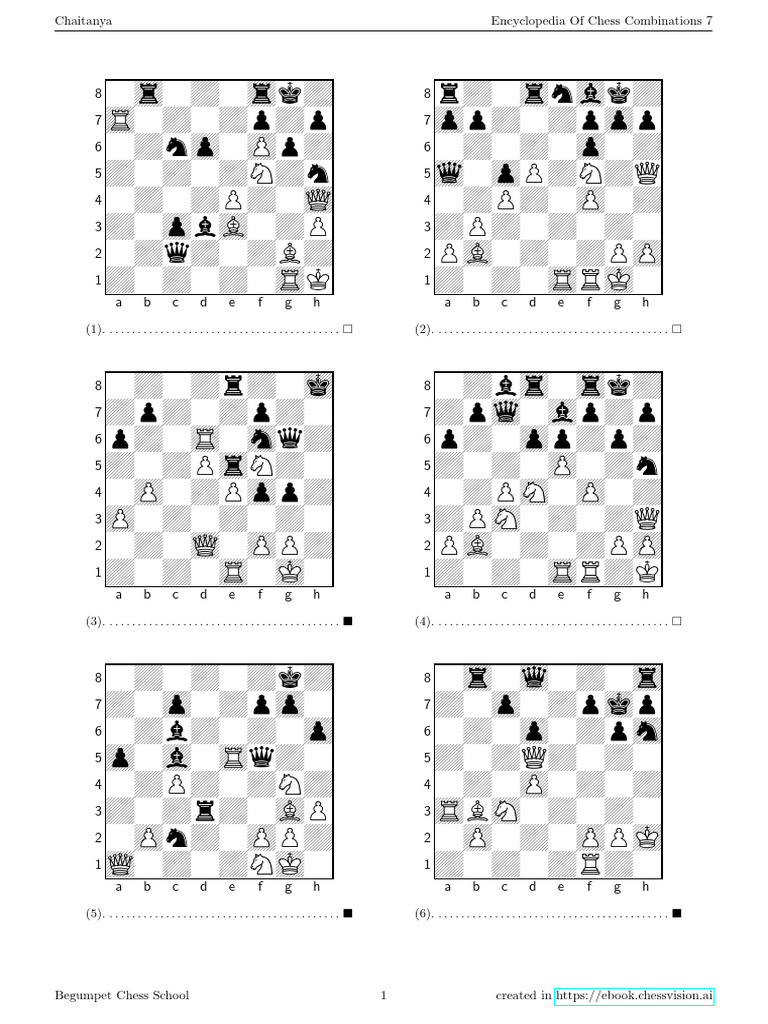 Encyclopedia of Chess Combinations 7 | PDF
