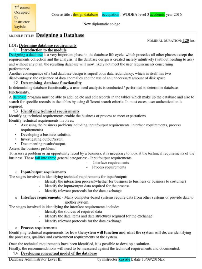 Database Design Course Overview | PDF | Relational Database | Database ...