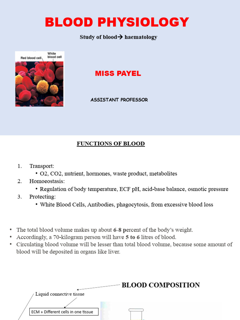 Blood Physiology Pdf Platelet Coagulation