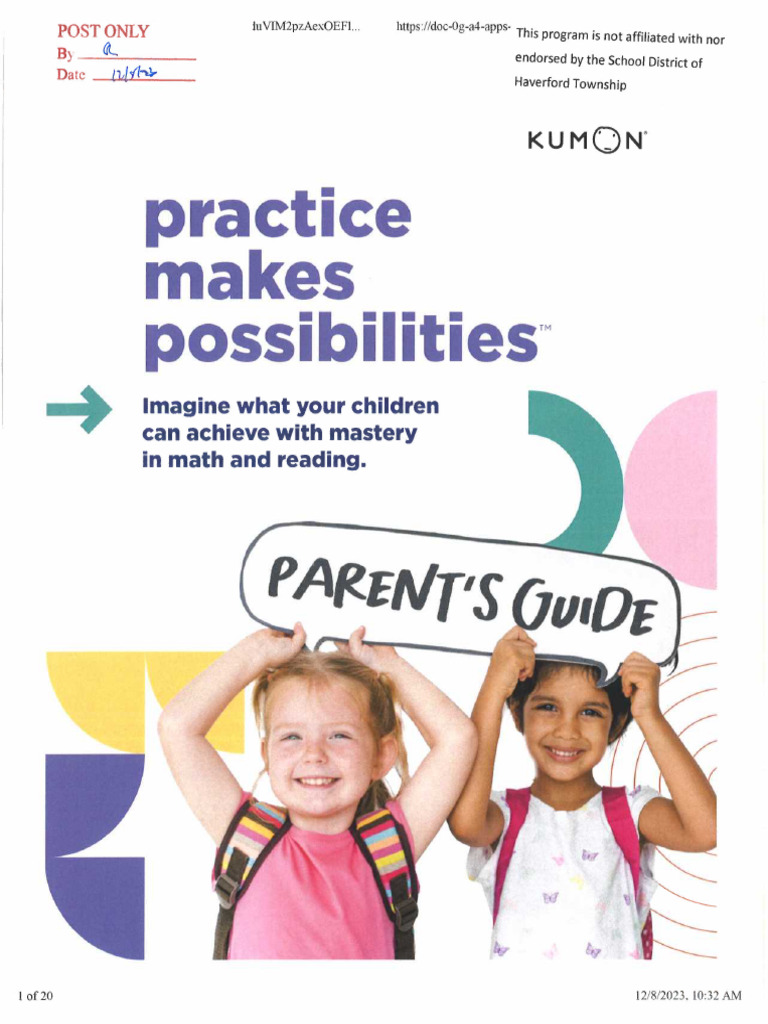 Kumon Parent's Guide to Learning Success | PDF | Lesson Plan | Teachers