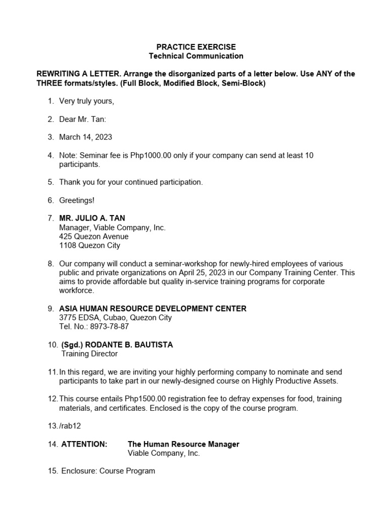 Practice Exercise | PDF