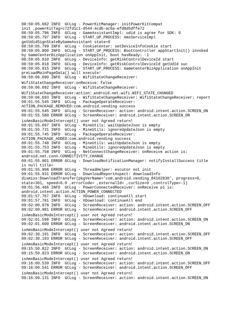 Android App Initialization Log Analysis | PDF | Business | Computers