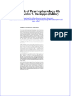 Full Ebook of Handbook of Psychophysiology 4Th Edition John T Cacioppo Editor Online PDF All Chapter