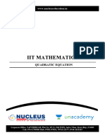 Quadratic Equation Sheet