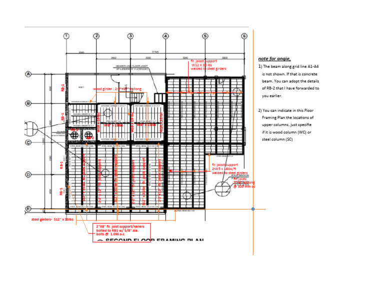 PSW 2-Storey MFG - Office Bldg. - 2nd Flr. Framing Plan | PDF ...