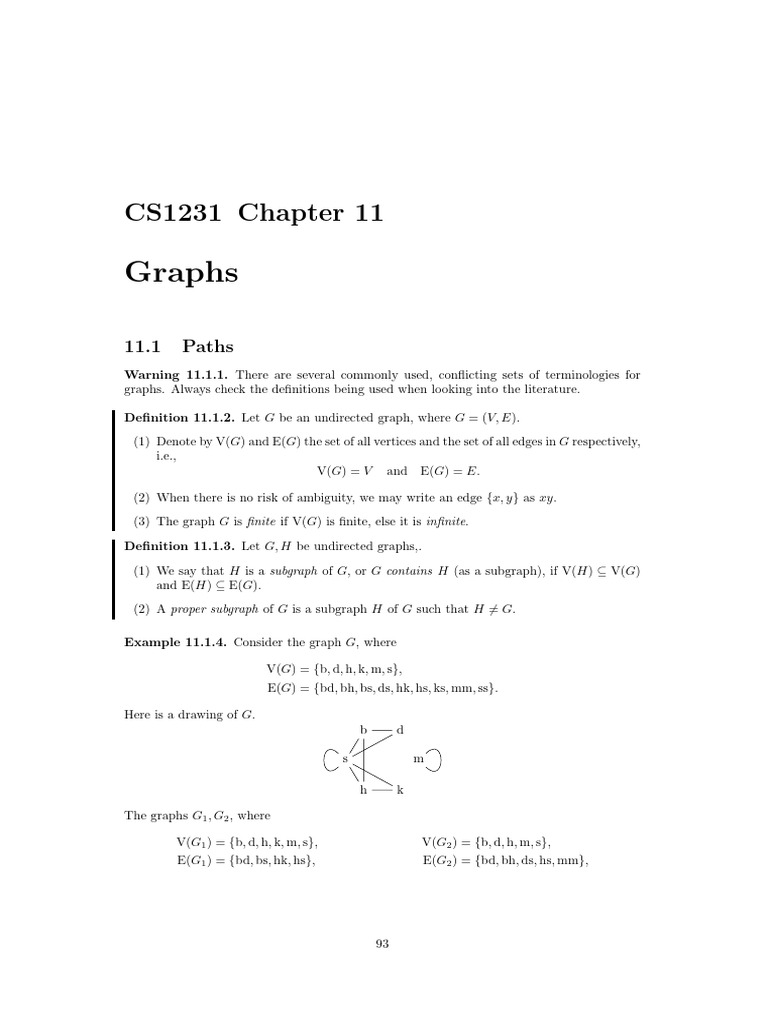 11 Graphs Notes | PDF | Vertex (Graph Theory) | Mathematical Relations