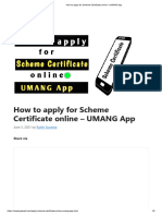 How To Apply For Scheme Certificate Online - UMANG App