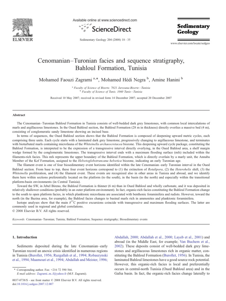 Cenomanian Turonian Pdf Limestone Sedimentary Rock