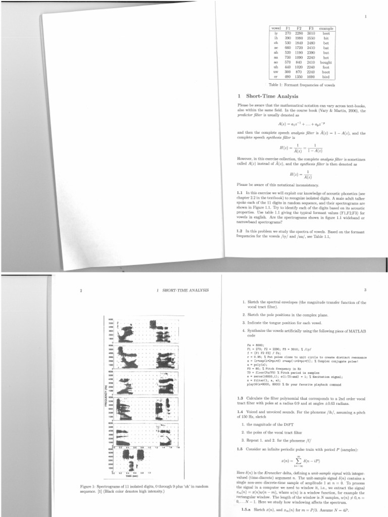 short time analysis PDF