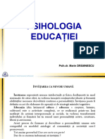 Psihologia Educatiei - Teorii Invatare