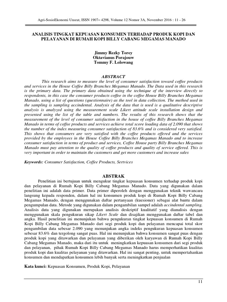 ID Analisis Tingkat Kepuasan Konsumen Terha | PDF