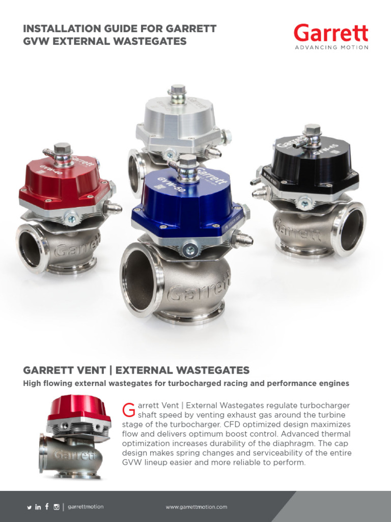 Garrett External Wastegates Overview | PDF | Valve | Turbocharger
