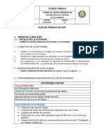 Plan de Trabajo en SAP CAMBIO DE VIDRIO LAMINADO SE LA PLANICIE F