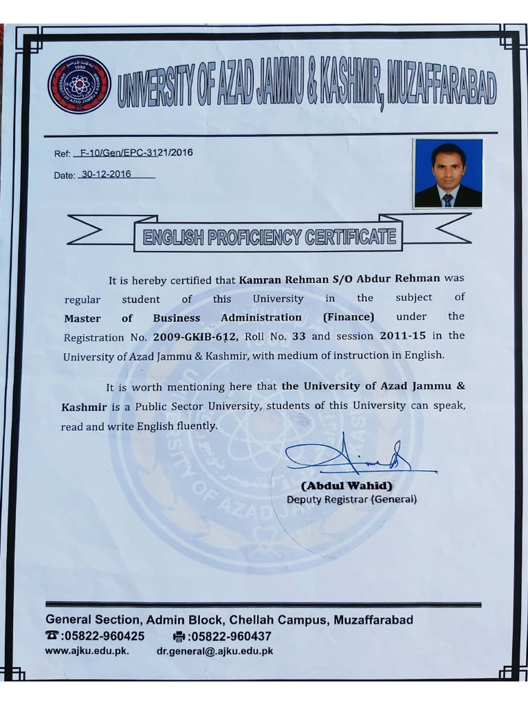 English Proficiency Pdf