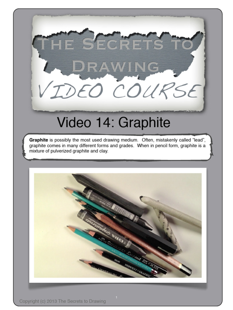 1 The Secrets To Drawing Graphite Video 14 | PDF | Pencil | Drawing