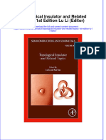 Ebook Topological Insulator and Related Topics 1St Edition Lu Li Editor Online PDF All Chapter