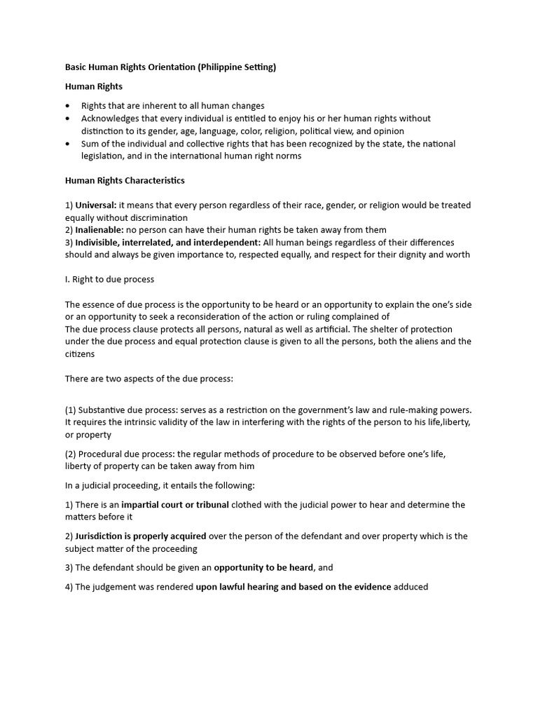 Basic human rights orientation notes pdf search warrant search