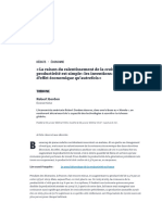 Les Raisons Du Ralentisselment de La Croissance de La Productivité Est Simple, Les Inventions Ont Moins d'Effets Économiques Qu'Autrefois