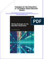 Ebook Writing Strategies For The Education Dissertation 1St Edition Diane Bennett Durkin 2 Online PDF All Chapter