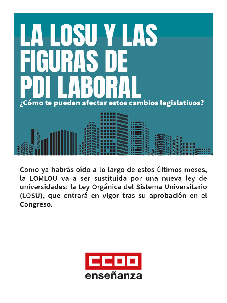 Cambios en la Ley de Universidades (LOSU) | PDF | Maestros | Doctorado