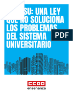 La LOSU_ Una Ley que no soluciona los problemas del sistema universitario