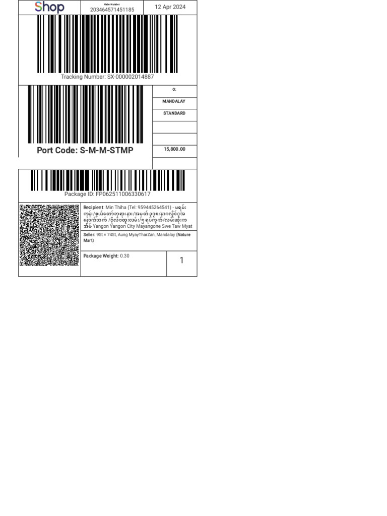 Port Code: S-M-M-STMP: Mandalay Standard | PDF