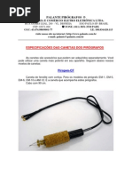 Especificação das Canetas dos Pirógrafos