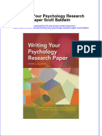 Ebook Writing Your Psychology Research Paper Scott Baldwin Online PDF All Chapter