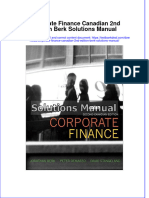 Download full Corporate Finance Canadian 2Nd Edition Berk Solutions Manual online pdf all chapter docx epub 