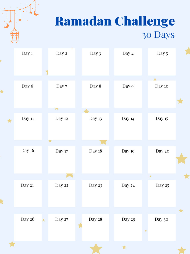 Ramadan Challenge Tracker | PDF | Home & Garden